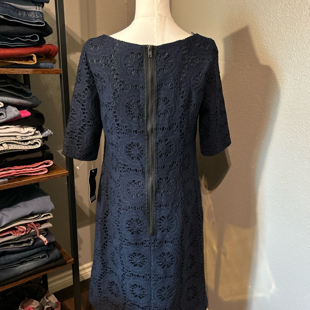 Adrianna Papell Midnight Lace Dress - Picture 7 of 7